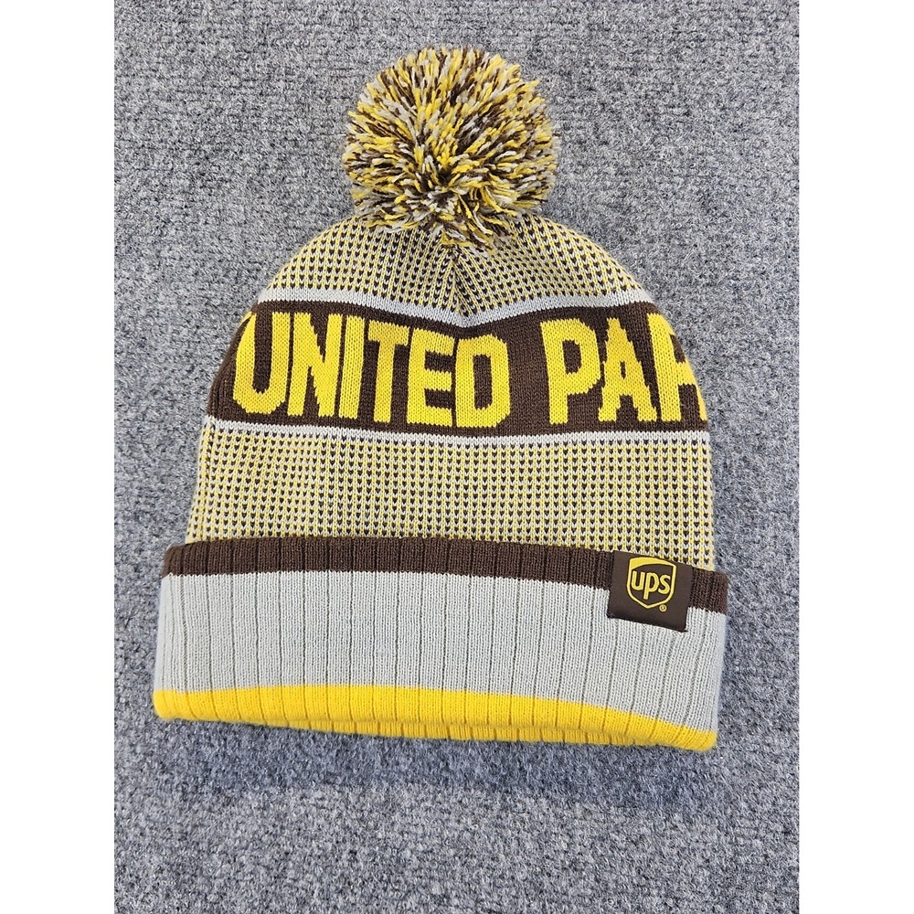 UPS United Parcel Service Knit Pom Winter Ski Hat Beanie Cap Adult 1929